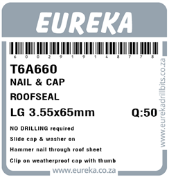 T6A660 - Roof Nail & Cap -T6A660_Label_T